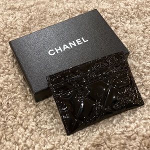 Chanel Card Holder Black patent leather